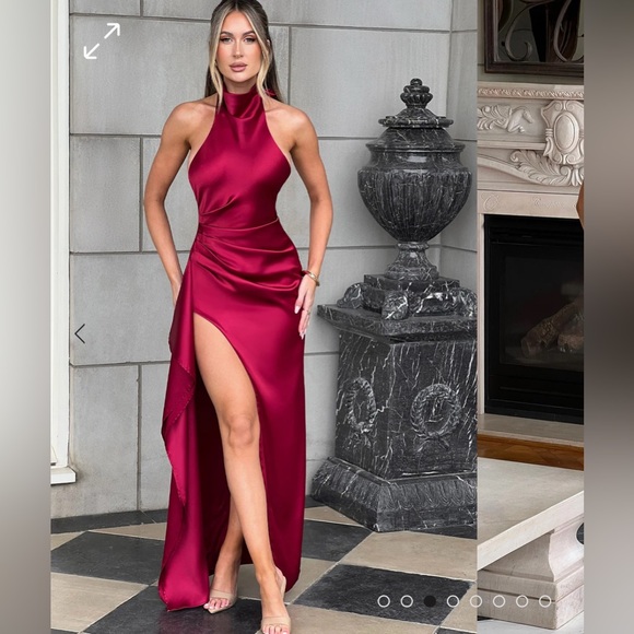 Babyboo Collette Maxi Dress - Burgundy XS - Picture 1 of 3